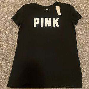 Pink Victoria Secret Black Tee